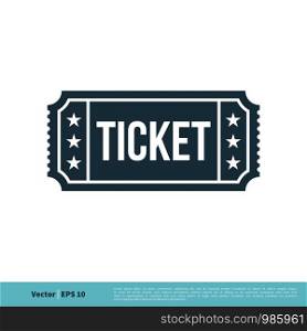 Ticket Icon Vector Logo Template Illustration Design. Vector EPS 10.