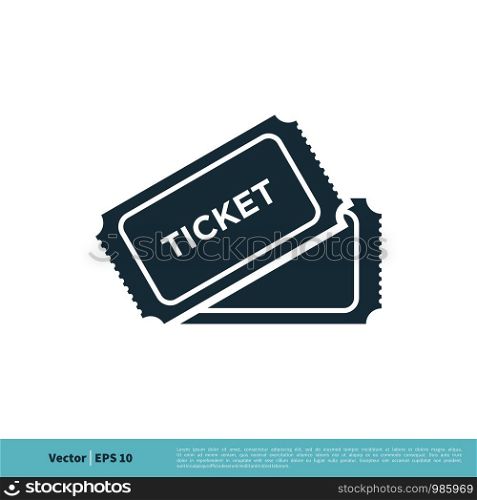 Ticket Icon Vector Logo Template Illustration Design. Vector EPS 10.