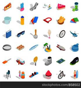 Ticket icons set. Isometric style of 36 ticket vector icons for web isolated on white background. Ticket icons set, isometric style