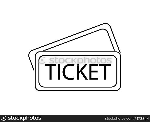 Ticket in lines design isolated on white background. Ticket for web design. Eps10. Ticket in lines design isolated on white background. Ticket for web design