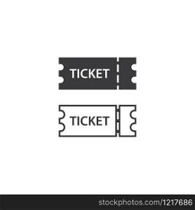 Ticket logo icon vector flat design
