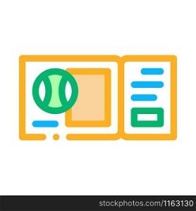 Ticket On Match Icon Vector. Outline Ticket On Match Sign. Isolated Contour Symbol Illustration. Ticket On Match Icon Vector Outline Illustration