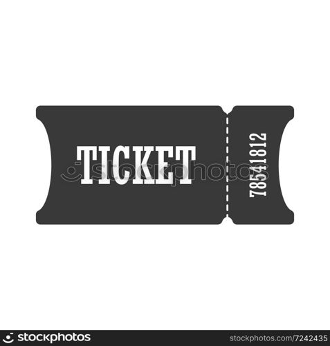 Ticket. Simple vector icon isolated on a white background for websites and apps