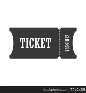 Ticket. Simple vector icon isolated on a white background for websites and apps