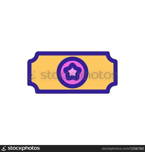 ticket to the circus icon vector. A thin line sign. Isolated contour symbol illustration. ticket to the circus icon vector. Isolated contour symbol illustration