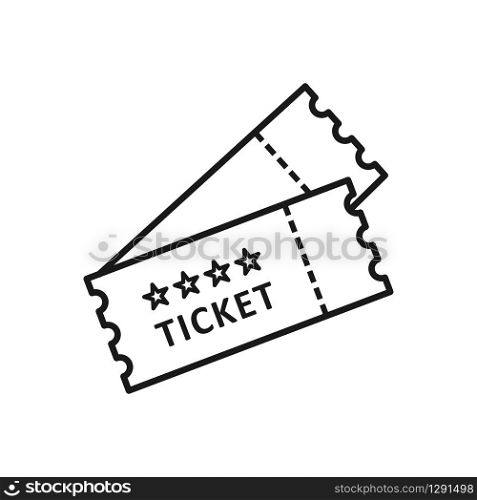 ticket vector icon in trendy flat design