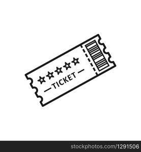 ticket vector icon in trendy flat design