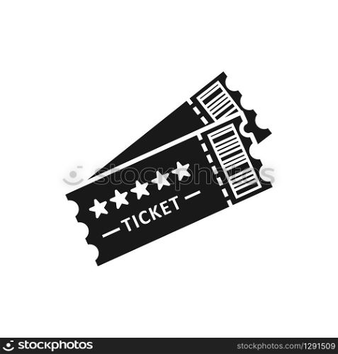 ticket vector icon in trendy flat design