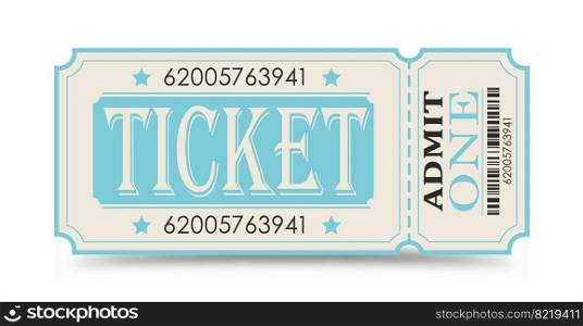 Ticket. Vector illustration for websites, applications, cinemas, clubs, mass events and creative design. Flat style