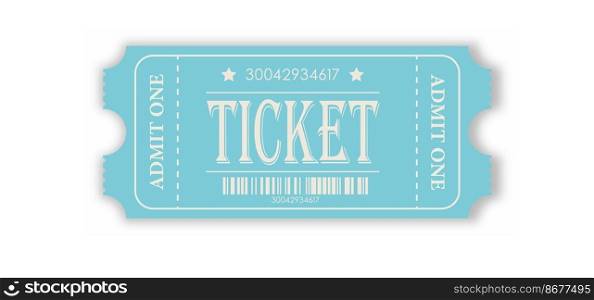 Ticket. Vector illustration for websites, applications, cinemas, clubs, mass events and creative design. Flat style