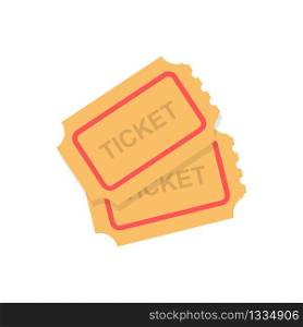 Tickets icon. Cinema or theater tickets symbol isolated on white background. Vector EPS 10
