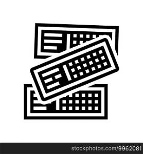 tickets lotto glyph icon vector. tickets lotto sign. isolated contour symbol black illustration. tickets lotto glyph icon vector illustration