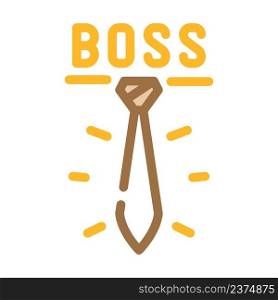 tie boss accessory color icon vector. tie boss accessory sign. isolated symbol illustration. tie boss accessory color icon vector illustration