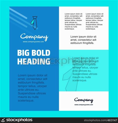 Tie Business Company Poster Template. with place for text and images. vector background