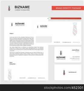 Tie Business Letterhead, Envelope and visiting Card Design vector template