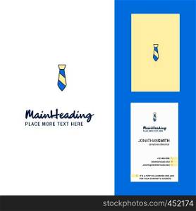Tie Creative Logo and business card. vertical Design Vector