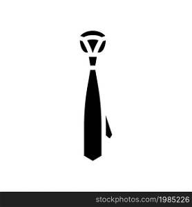 tie formalwear accessory glyph icon vector. tie formalwear accessory sign. isolated contour symbol black illustration. tie formalwear accessory glyph icon vector illustration