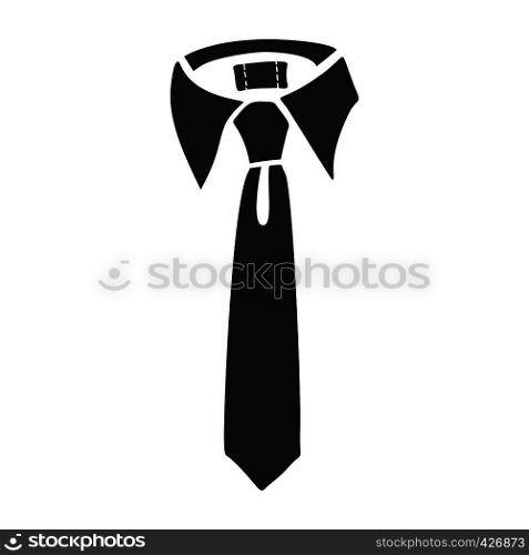 Tie icon. Simple illustration of tie vector icon for web design isolated on white background. Tie icon, simple style