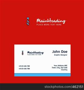 Tie logo Design with business card template. Elegant corporate identity. - Vector