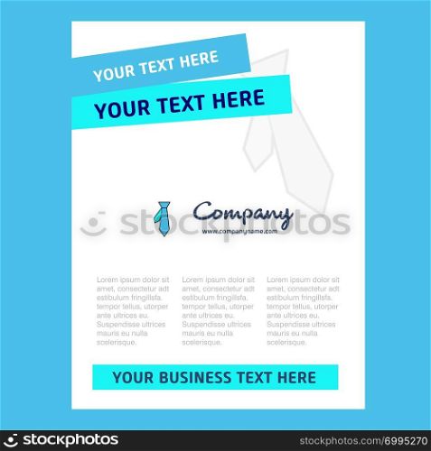 Tie Title Page Design for Company profile ,annual report, presentations, leaflet, Brochure Vector Background