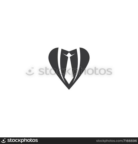 Tie tuxedo logo illustration vector template