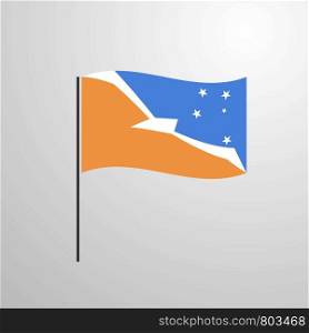 Tierra del Fuego province Argentina waving Flag