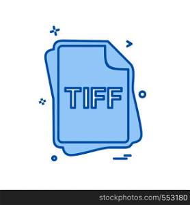 TIFF file type icon design vector
