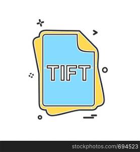 TIFT file type icon design vector