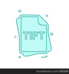 TIFT file type icon design vector