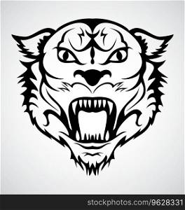 Tiger face tribal Royalty Free Vector Image