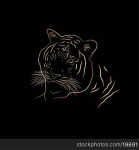 Tiger head silhouette