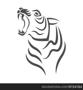 Tiger icon logo design illustration