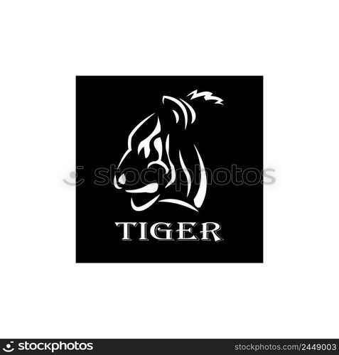 tiger icon logo vector design template