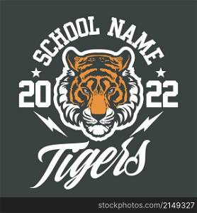 Tiger mascot logo design vector with modern illustration concept style for badge, emblem and tshirt printing.