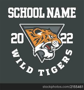 Tiger mascot logo design vector with modern illustration concept style for badge, emblem and tshirt printing.