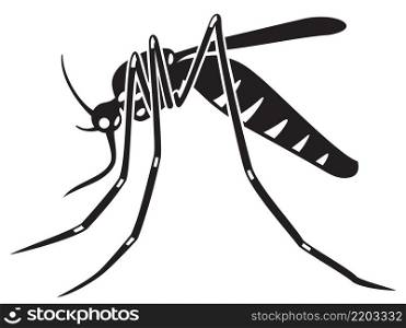 Tiger mosquito vector illustration