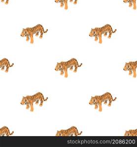 Tiger pattern seamless background texture repeat wallpaper geometric vector. Tiger pattern seamless vector