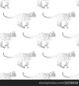 Tiger seamless pattern Vector Illustration