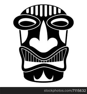 Tiki idol face icon. Simple illustration of tiki idol face vector icon for web design isolated on white background. Tiki idol face icon, simple style