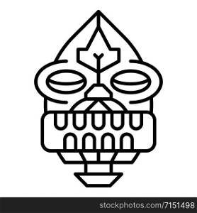 Tiki idol icon. Outline tiki idol vector icon for web design isolated on white background. Tiki idol icon, outline style