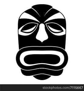 Tiki idol mask icon. Simple illustration of tiki idol mask vector icon for web design isolated on white background. Tiki idol mask icon, simple style