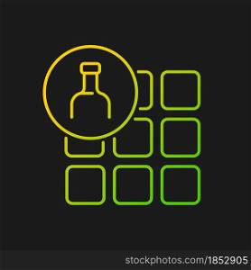 Tile from recycled glass gradient vector icon for dark theme. Recycling bottles. Eco friendly building materials. Thin line color symbol. Modern style pictogram. Vector isolated outline drawing. Tile from recycled glass gradient vector icon for dark theme