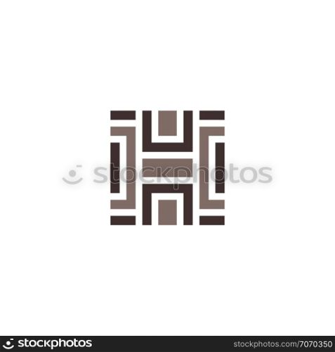 tile logo labyrinth puzzle icon vector design