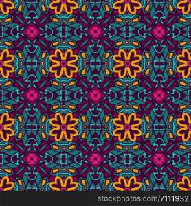 Tiled ethnic boho pattern for fabric. Abstract geometric mosaic vintage seamless pattern ornamental.. Abstract geometric tiled ethnic boho pattern for fabric.