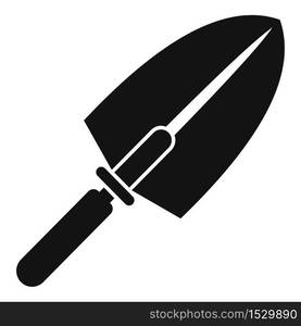 Tiler trowel icon. Simple illustration of tiler trowel vector icon for web design isolated on white background. Tiler trowel icon, simple style