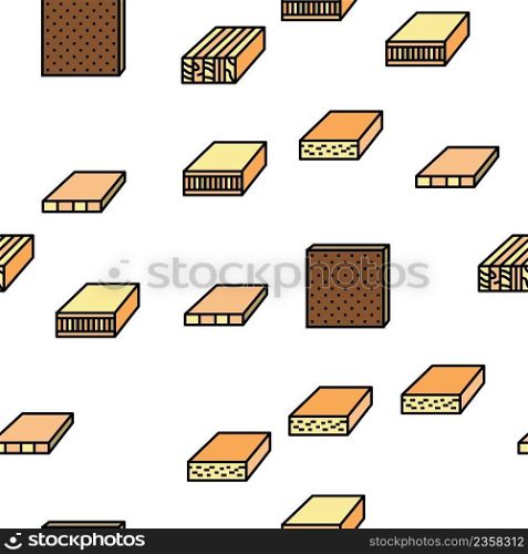 Timber Wood Industrial Production Vector Seamless Pattern Thin Line Illustration. Timber Wood Industrial Production Vector Seamless Pattern