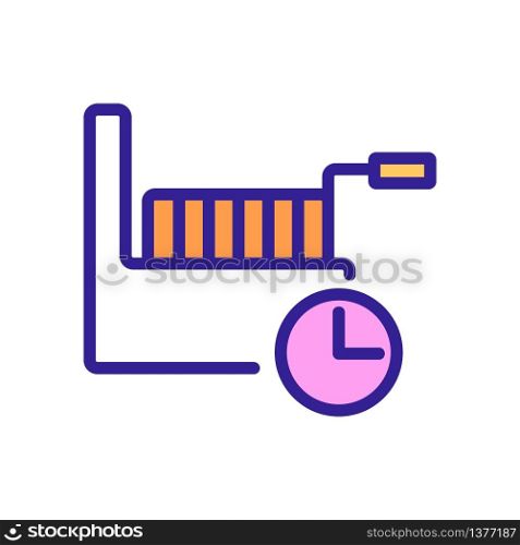 time based deep frying icon vector. time based deep frying sign. color symbol illustration. time based deep frying icon vector outline illustration