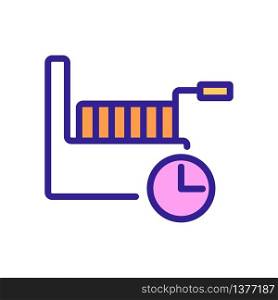 time based deep frying icon vector. time based deep frying sign. color symbol illustration. time based deep frying icon vector outline illustration