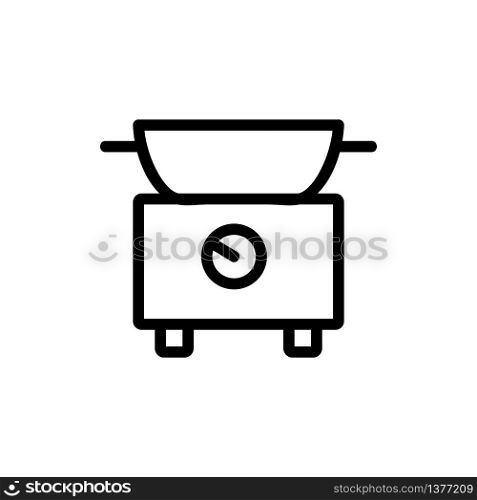 time based deep frying icon vector. time based deep frying sign. isolated contour symbol illustration. time based deep frying icon vector outline illustration