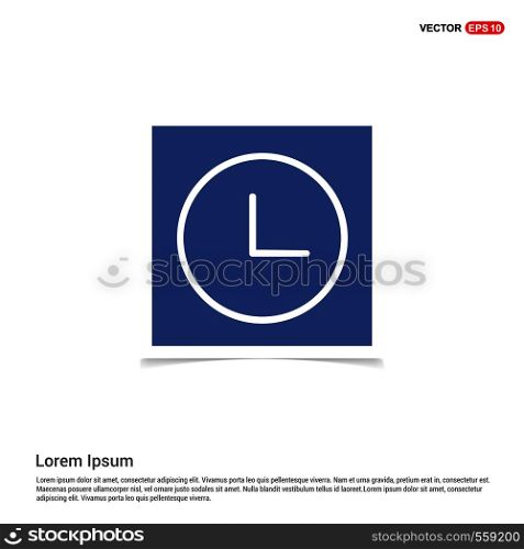 Time, clock icon - Blue photo Frame